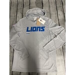 NWT Men’s Nike Detroit Lions Pure Fury Sideline Hoodie Tshirt Dri Fit Medium M